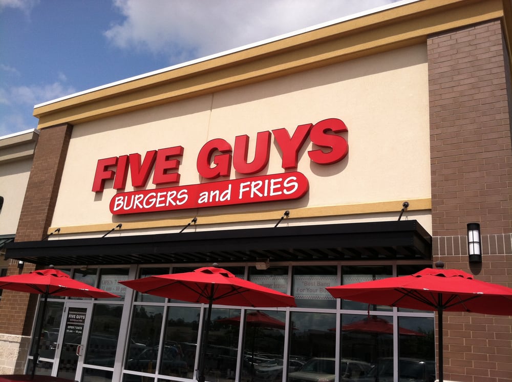 Five Guys Storefront - the only vegan option