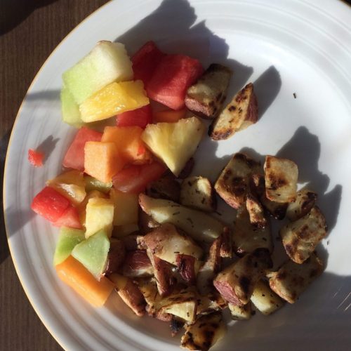 Fresh Fruit and Roasted Potatoes