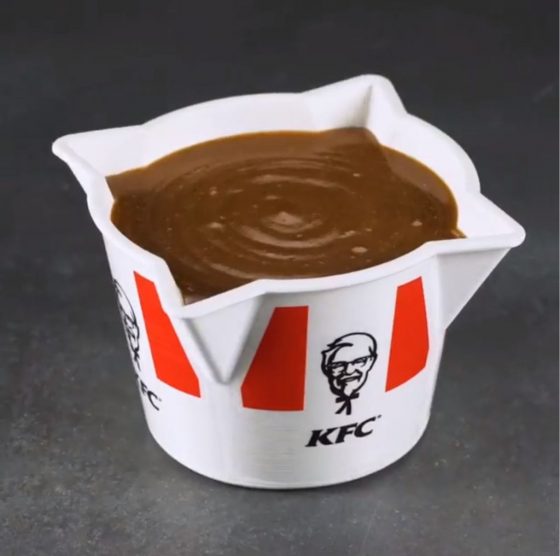Unfortunatly, KFC's gravy is not vegetarian or vegan friendly