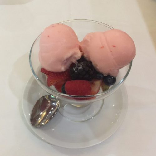 Strawberry Sorbet w Mixed Berries 1